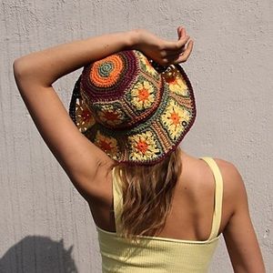 Free people summer of love crochet bucket hat